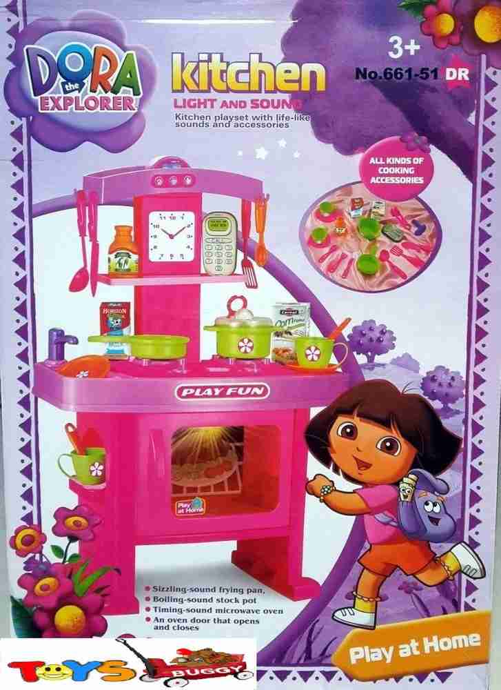 ToysBuggy Dora The Explorer Kitchen Set with Light Sound Dora The Explorer Kitchen Set with Light Sound Buy Dora toys in India. shop for ToysBuggy products in India