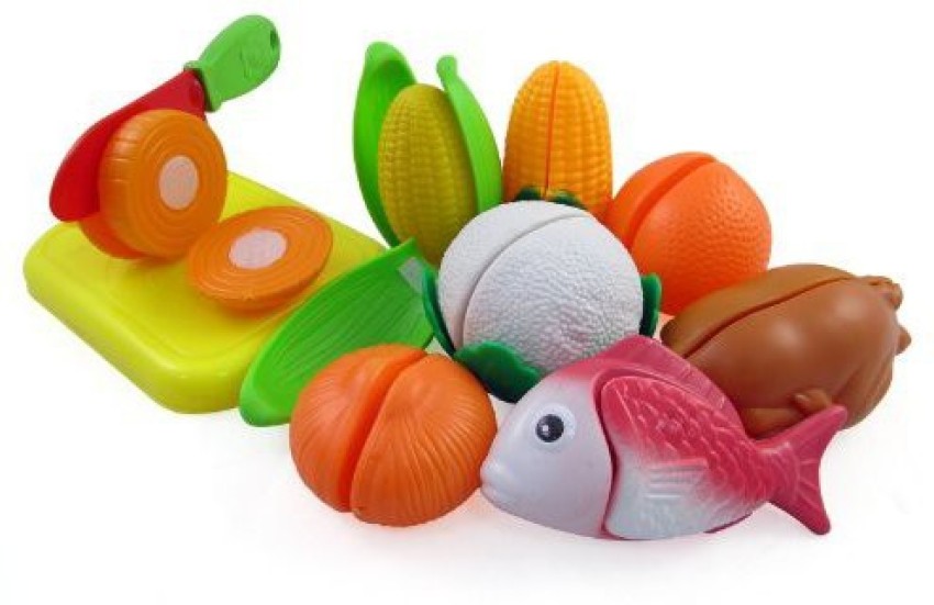 Pretend Food Playset For Kids, Fruits ,Vegetables, Poultry