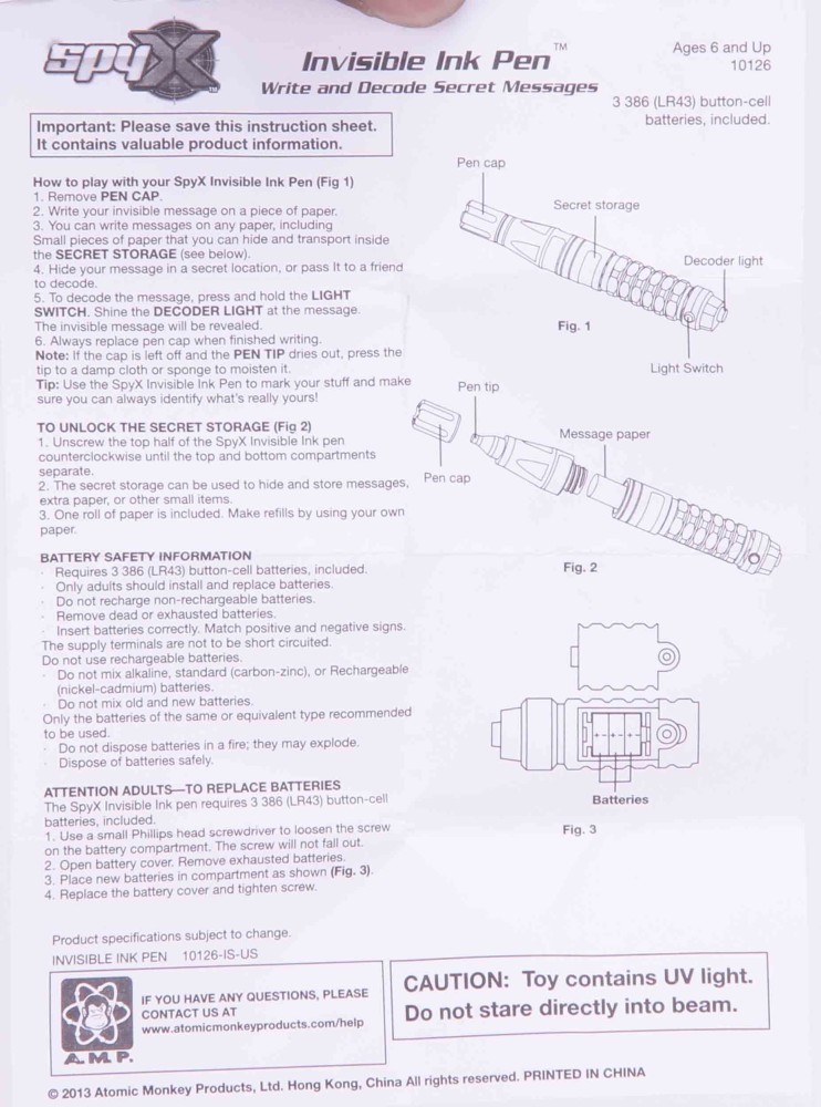 SpyX - Invisible Ink Pen