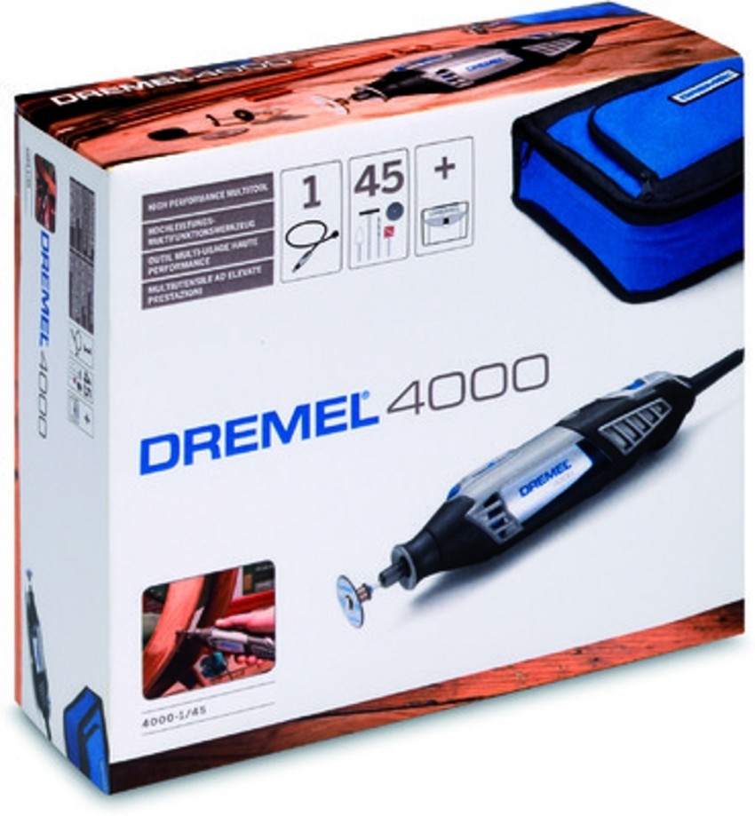 Dremel 4000 175 W, Rotary Multi Tool Kit with 6 Attachments 128 Accessories  Variable Speed 5000-35000 rpm for Cutting, Carving, Sanding, Drilling