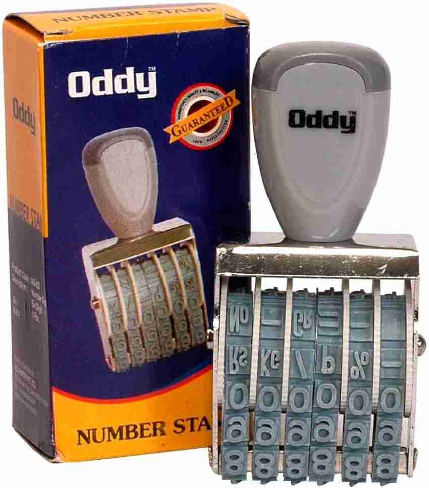 Oddy Number 6 Digits Set of 6 Self inking Stamp Price in India