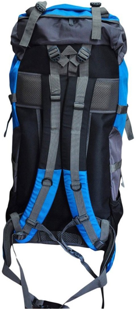 Attache Climate Proof Hiking Backpack 75Lts Blue Grey With Rain Cover Rucksack 75 L Multicolor Price in India Flipkart