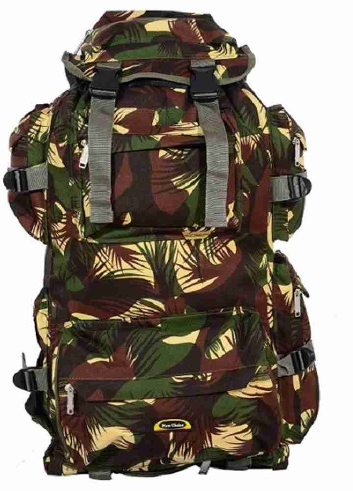Sk Bags ARMY PRINT TRACKING KIT GN Rucksack 57 L GREEN Price in India Flipkart