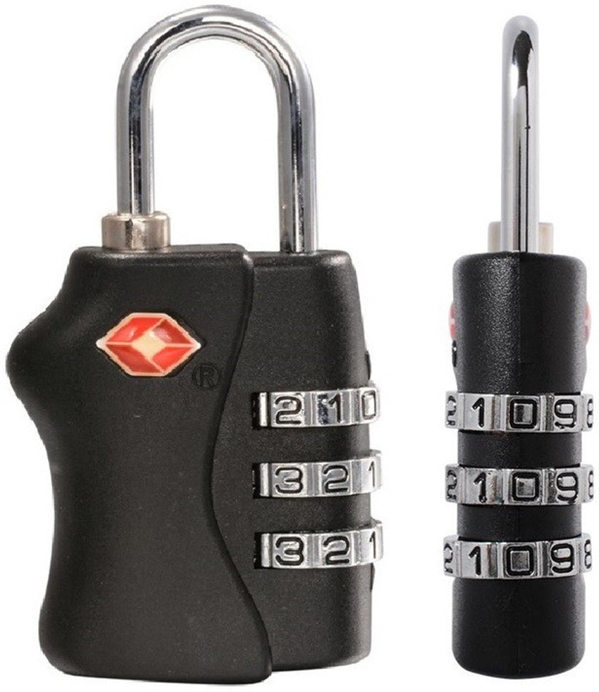 Texas USA TSA Lock Mandatory for USA Customs Black Safety Lock