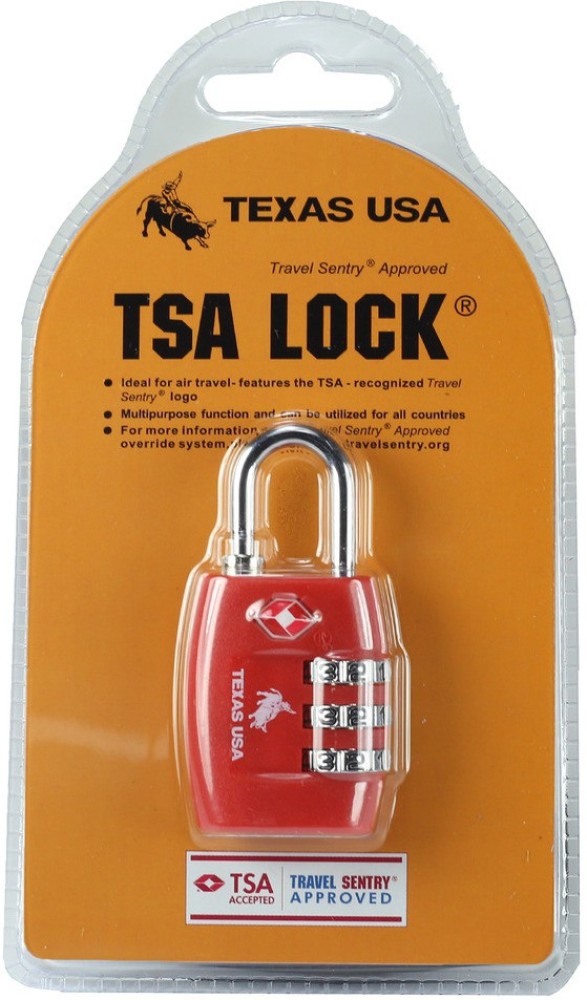 Texas USA  TSA Lock  Navy Blue  Mandatory for US Customs ONLY Original  Branded Lock Online   Amazonin Bags Wallets and Luggage