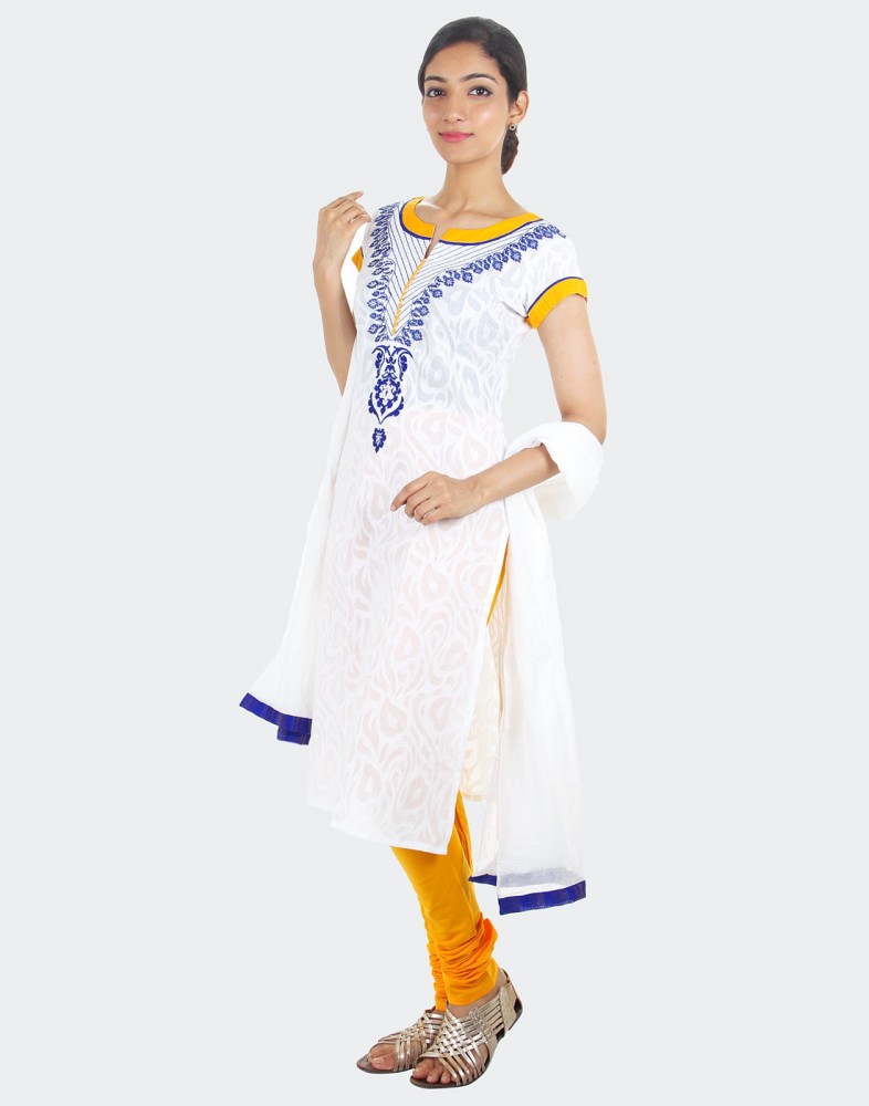 ESTYLE Pure White Kurta With Printed Leggings and Dupatta at Rs 1999, Designer Kurtis in Chennai