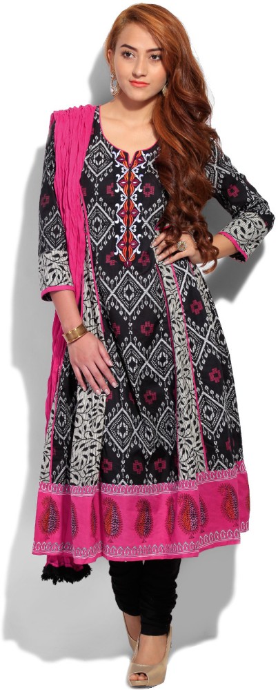 Rain Rainbow Printed Kurta Churidar Dupatta Set Buy BLACK Rain Rainbow Printed Kurta Churidar Dupatta Set Online at Best Prices in India Flipkart