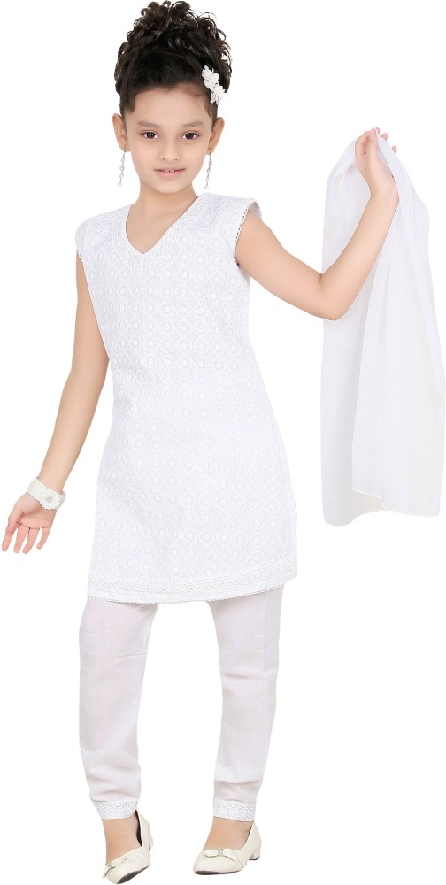 White kurtis for 12 clearance years girl