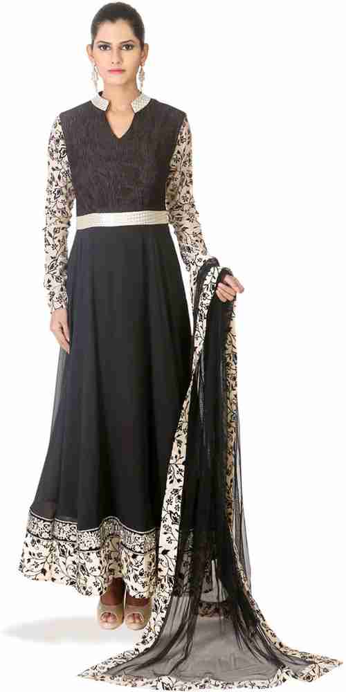 Aishwarya Design Studio Printed Kurta Churidar Dupatta Set Buy Black Cream Aishwarya Design Studio Printed Kurta Churidar Dupatta Set Online at Best Prices in India Flipkart