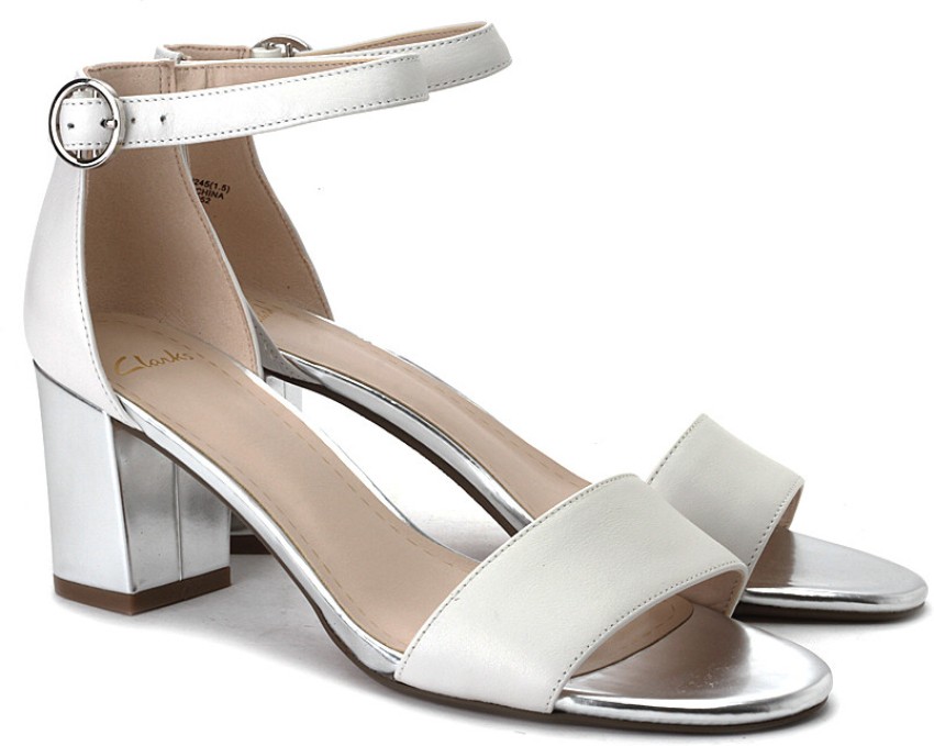 Clarks on sale silver heels