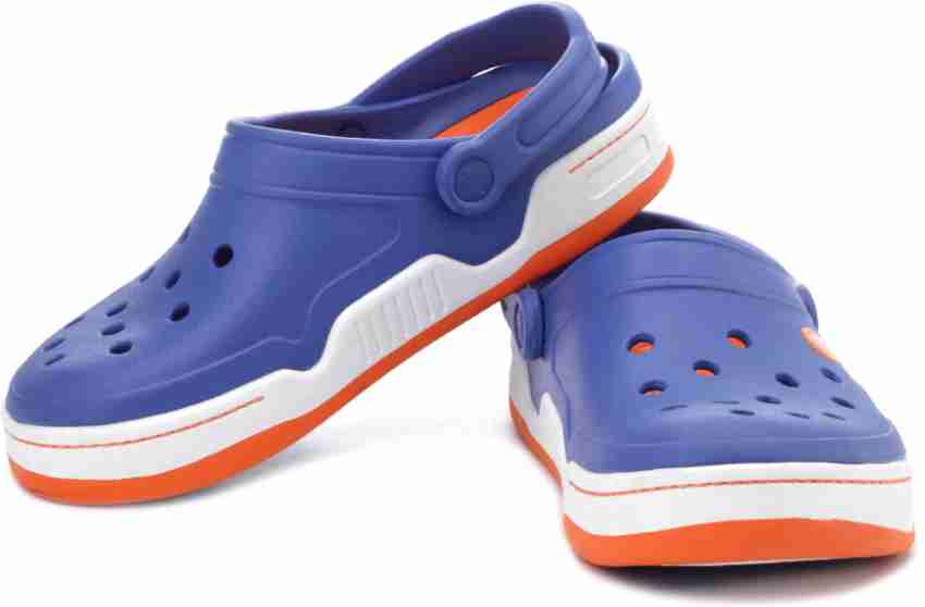 Red white and discount blue crocs mens