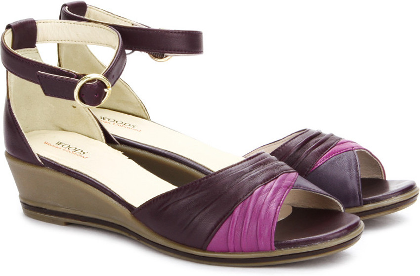 Woods By Woodland Women Women Purple Pink Wedges Buy Wine Color
