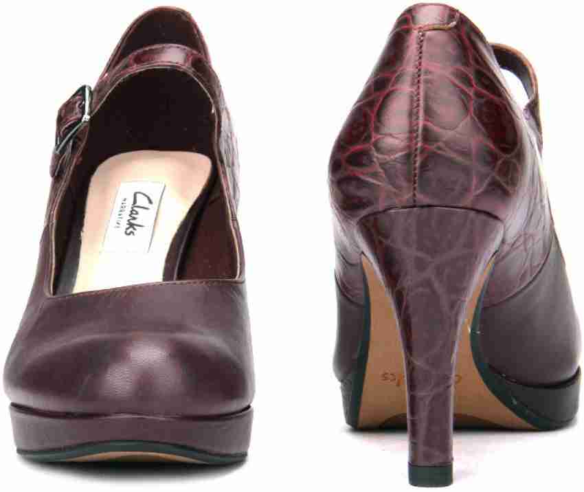 CLARKS Angie Kendra Women Women Heels Buy Ox Blood Leather Color CLARKS Angie Kendra Women Women Heels Online at Best Price Shop Online for Footwears in India Flipkart