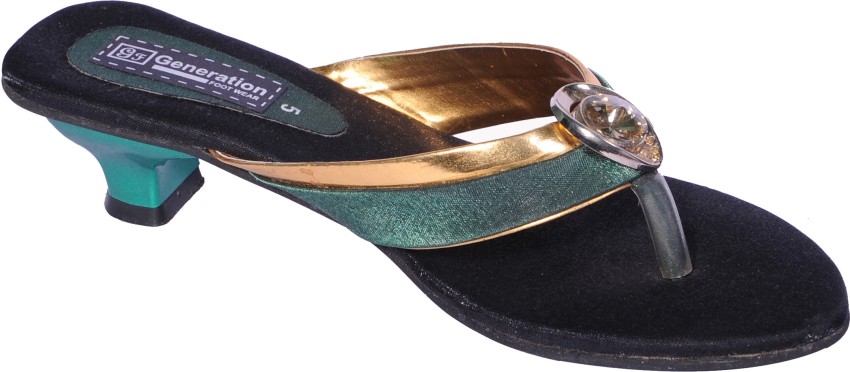 Ladies hot sale diamond chappal