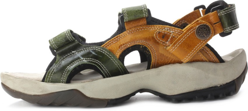 WOODLAND Men Beige Yellow Green Sports Sandals Buy Green Color