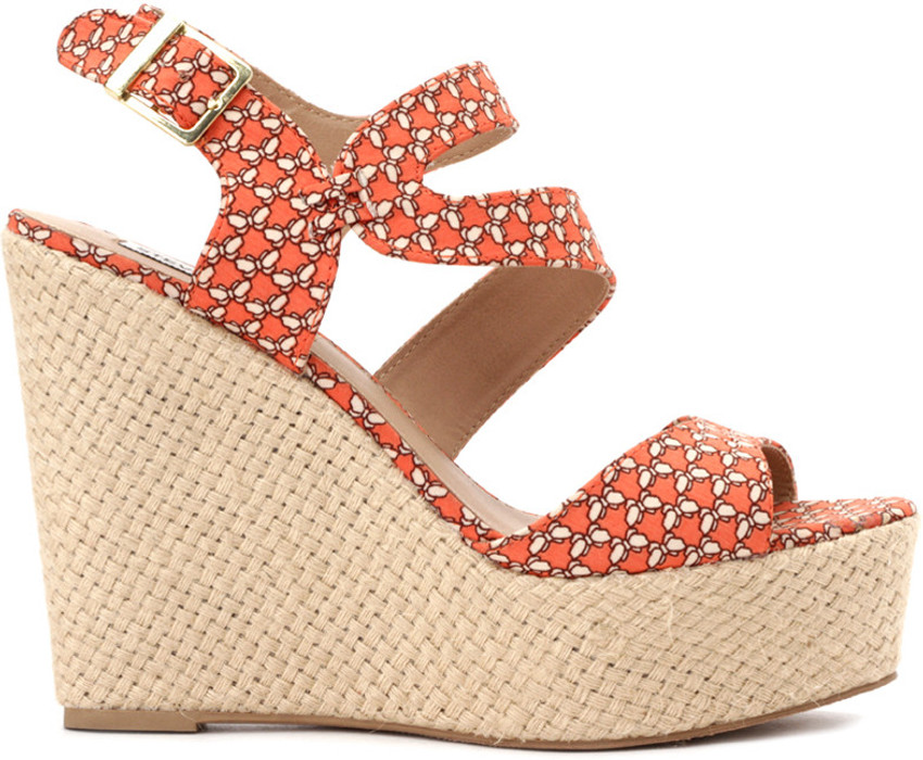 STEVE MADDEN Jenny Women Women Orange Beige Wedges Buy Coral