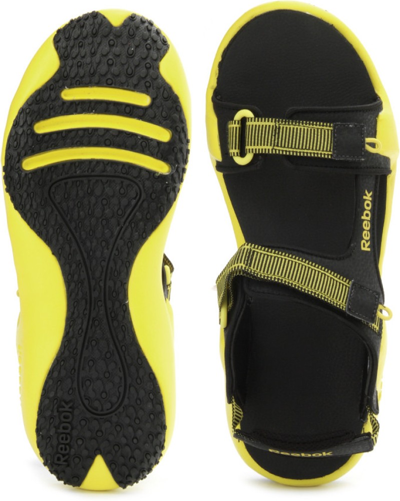 reebok sandals yellow