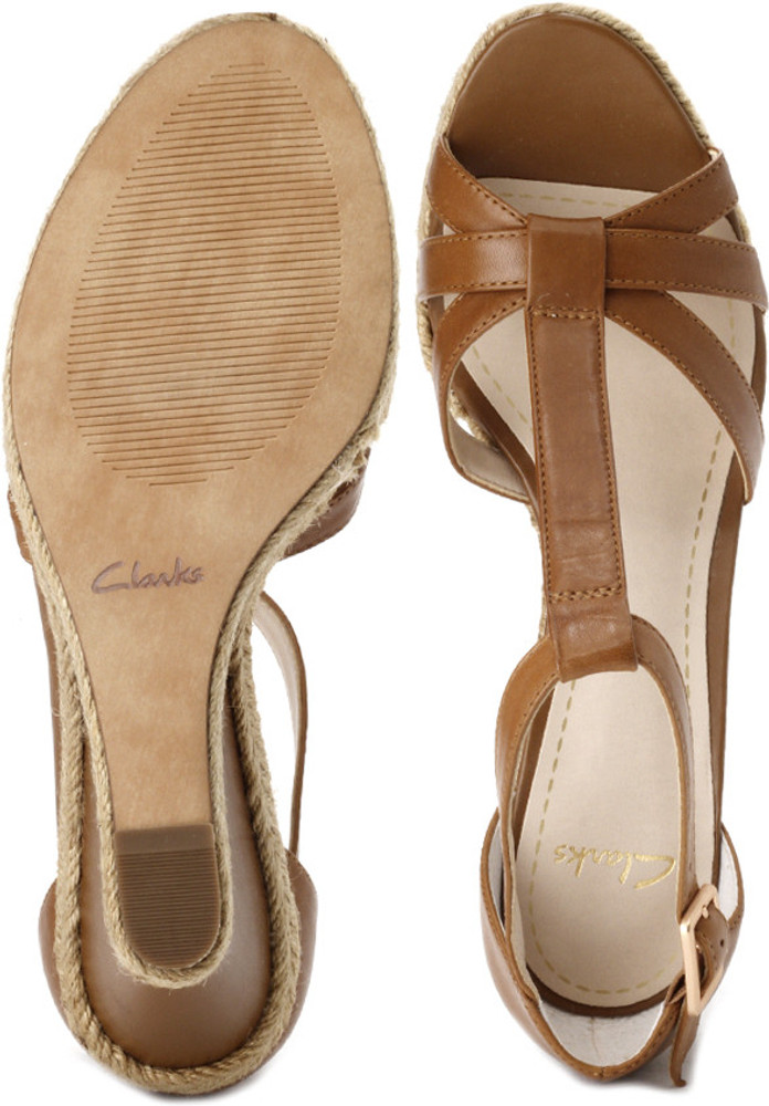 CLARKS Women Women Wedges Buy Tan Leather Color CLARKS Women Women Wedges Online at Best Price Shop Online for Footwears in India Flipkart
