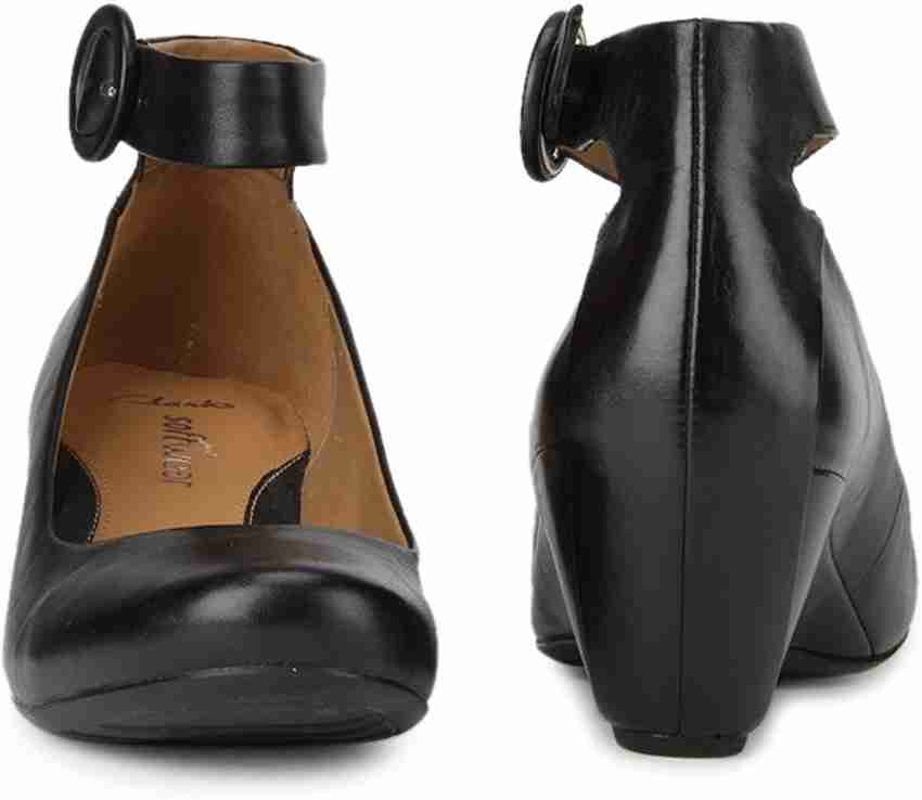 CLARKS Capricorn Moon Women Women Wedges Buy Black Leather Color CLARKS Capricorn Moon Women Women Wedges Online at Best Price Shop Online for Footwears in India Flipkart
