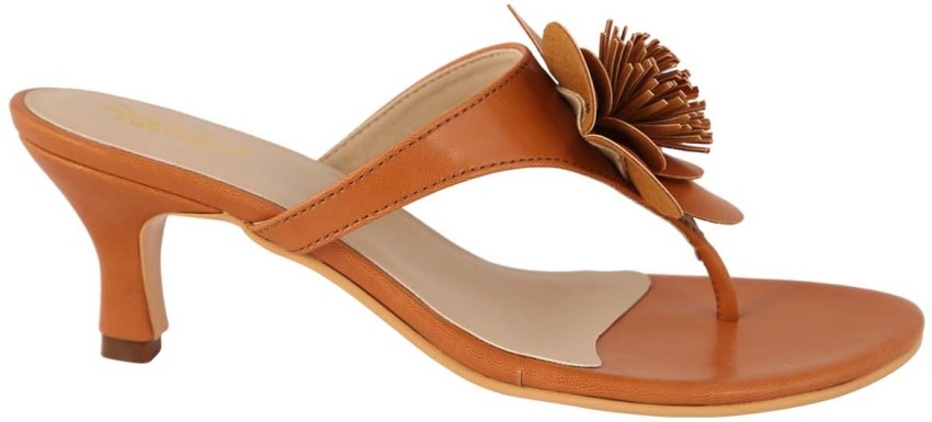 Charudiva Design Studio Charu Designer Heel Sandal Women Tan Heels