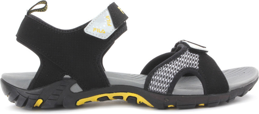 FILA Lander 2 Men Black Grey Yellow Sports Sandals Buy Black
