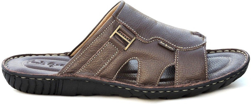 Footgraphy Leather Sandals Men Brown Casual Buy Black Color
