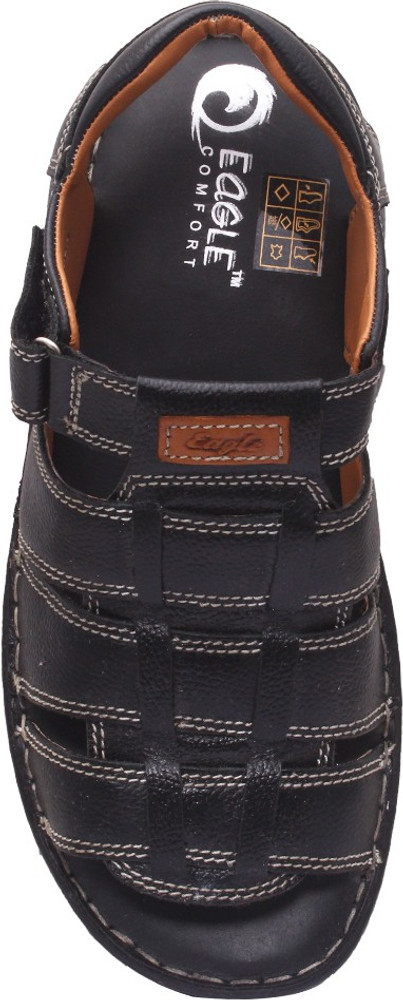 Eagle Comfort Men Black Sandals Buy Black Color Eagle Comfort