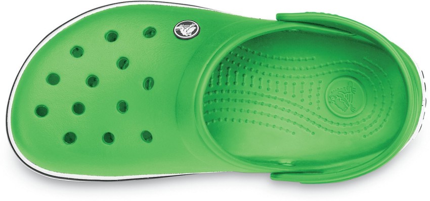 Crocs+Crocband+HYPER+Shine+Clog+White+Red+Green+Band+Mens+4+Womens