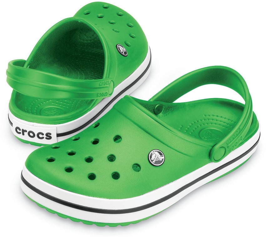 Crocs+Crocband+HYPER+Shine+Clog+White+Red+Green+Band+Mens+4+Womens