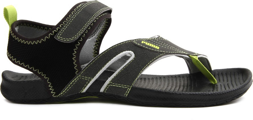 PUMA Jiff 5 Ind. Men Sports Sandals Buy black dark shadow lime punch limestone gray Color PUMA Jiff 5 Ind. Men Sports Sandals Online at Best Price Shop Online for Footwears in India