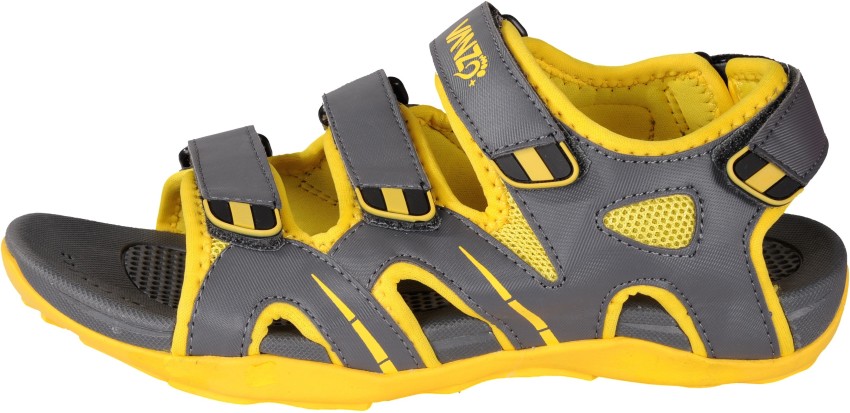 VANZO Men Yellow Grey Sandals Buy VANZO Men Yellow Grey