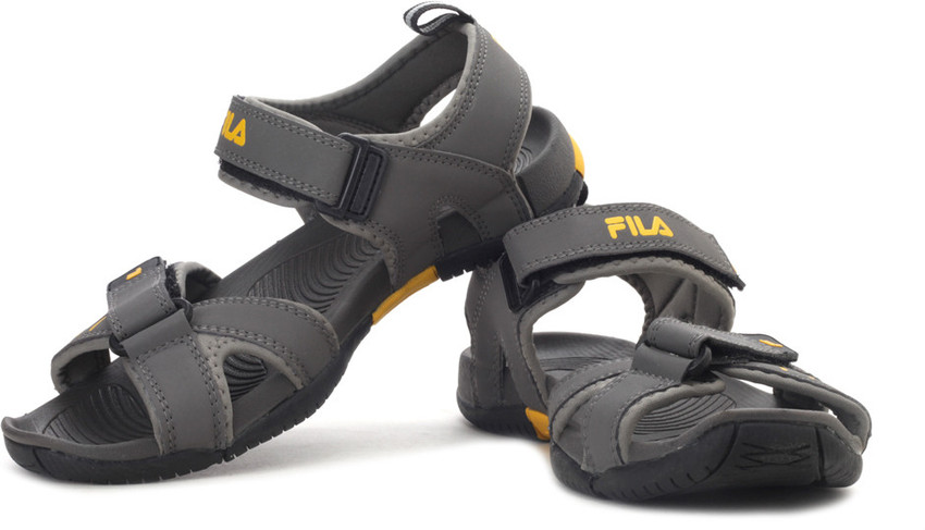 FILA Avior Men Grey Yellow Sports Sandals Buy Dk Gry Yel Color