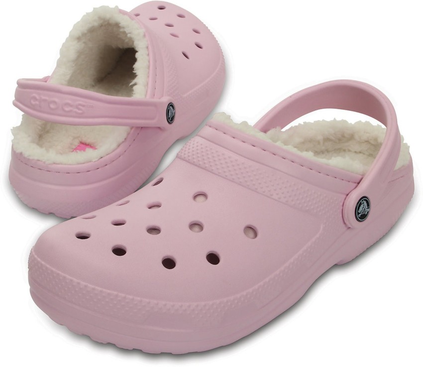 Ballerina pink fur lined crocs new arrivals