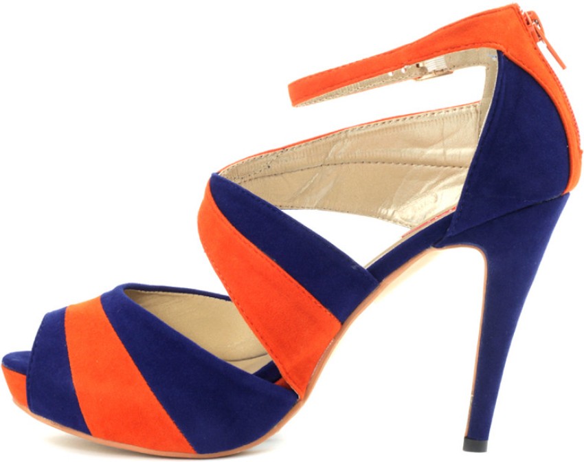 Navy and 2024 orange heels