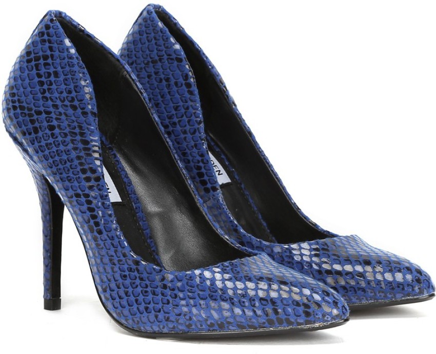 Steve madden sale blue snakeskin heels