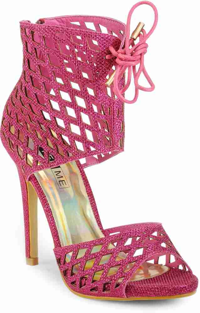 Magenta color store heels