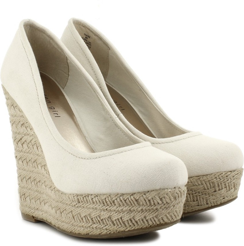 STEVE MADDEN Thicke Women Women White Wedges Buy Natural Canvas