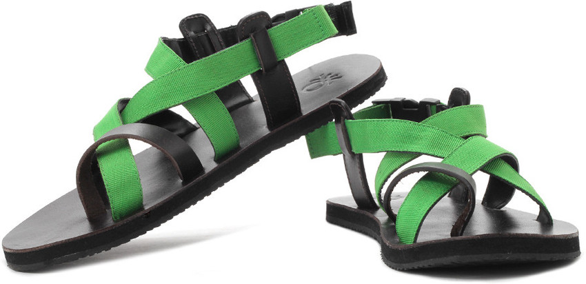 United colors of benetton men's leather sandals and floaters on sale