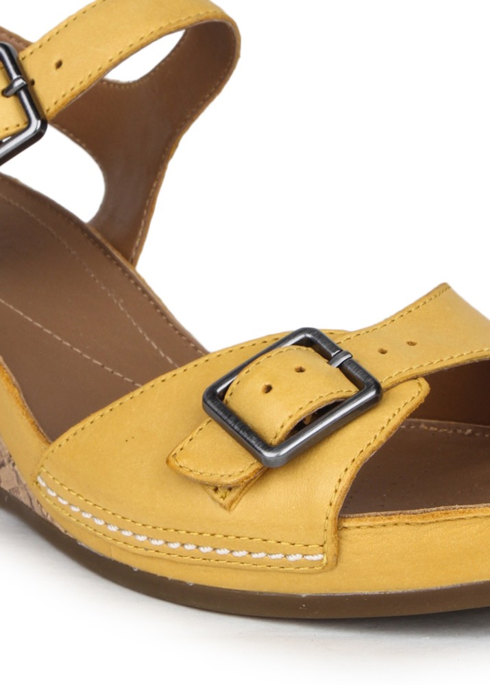 Clarks sale yellow sandals