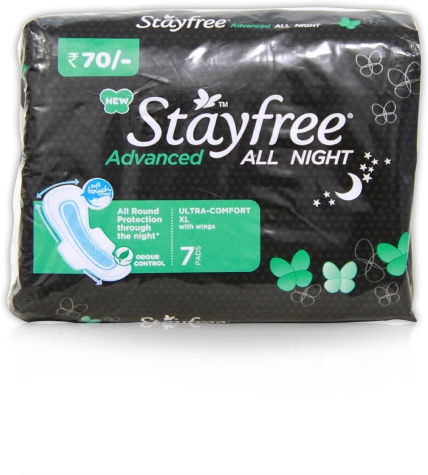 Buy Stayfree Advanced XL Ultra Comfort Sanitary napkins with Wings, 7 pcs  Online at Best Prices