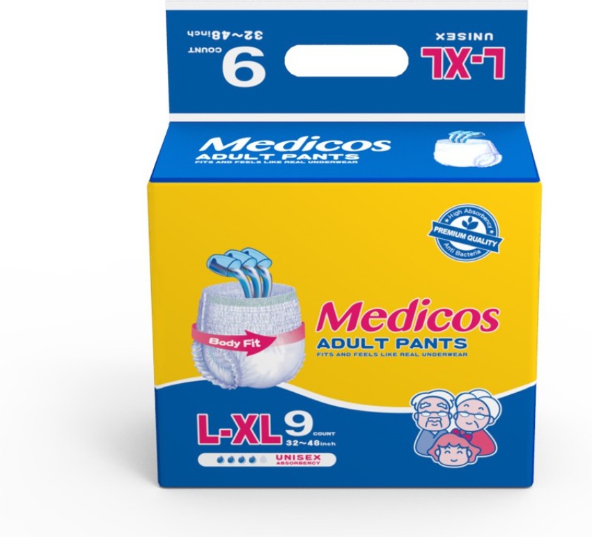 Medicos Adult Pants Large (Pack of 9) Sanitary Pad, Buy Women Hygiene  products online in India