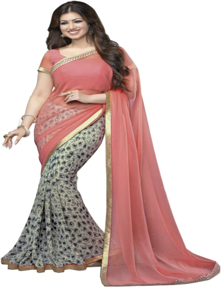 Buy Style Code Printed Bollywood Georgette Pink Sarees Online @ Best Price  In India