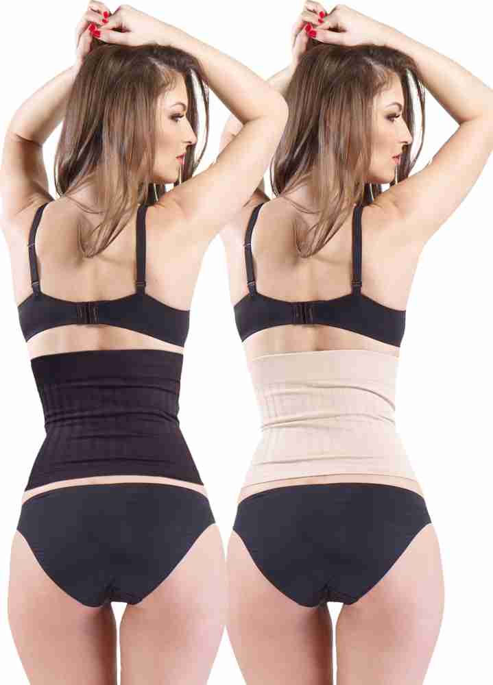 Buy Swee Lilac - Women's Solid Shapewear (Black & Nude, Pack of 2