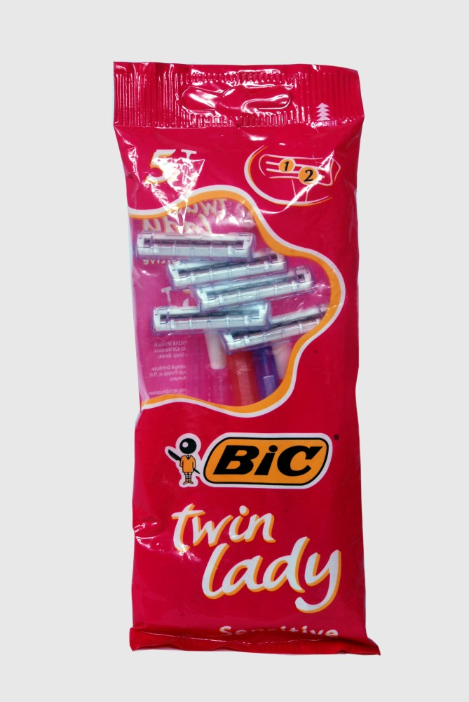 BIC Lady Shaver Razors for Women Single Blade | Disposable Razors 12 Ct |  Razors for Women Sensitive Skin | Womens Razors for Shaving Bikini Area 