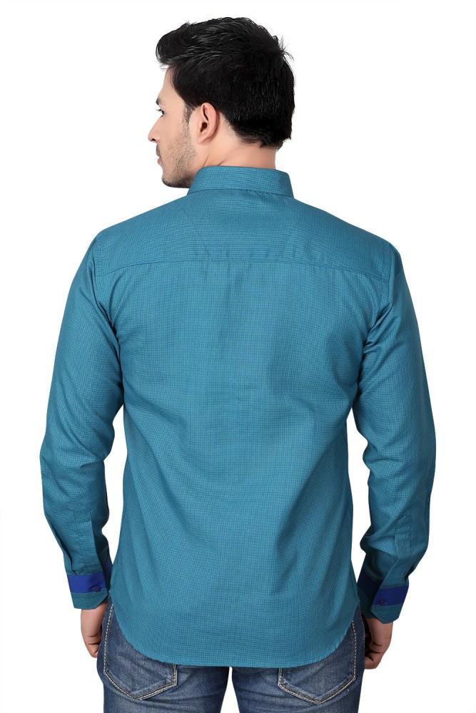 peacock green color shirt