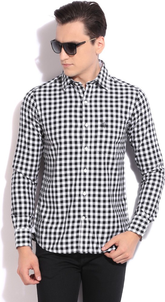 Black and white 2024 checkered polo shirt