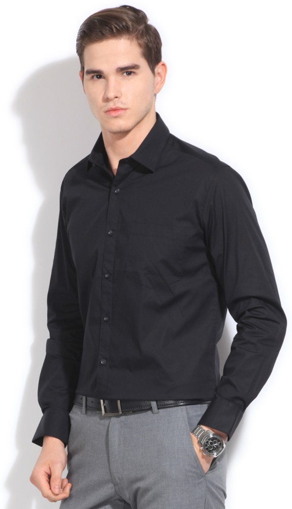 Buy ZGold Men Cotton Formal Shirt FsBk00138 Black at Amazonin
