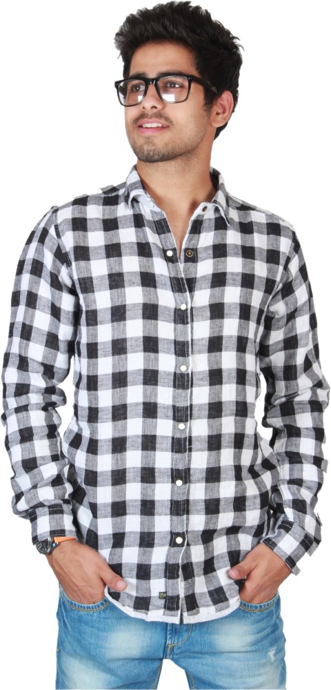 RIG ANTHONY Men Checkered Casual Black Shirt Buy Black RIG