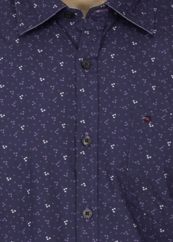 Cool Colors Men Printed Casual Blue Shirt Buy Blue Cool Colors