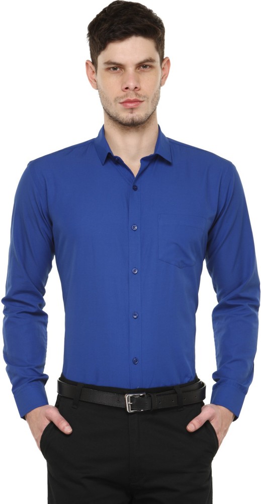 FabTag - Being Fab Men Solid Casual Blue Shirt - Buy Blue FabTag - Being  Fab Men Solid Casual Blue Shirt Online at Best Prices in India